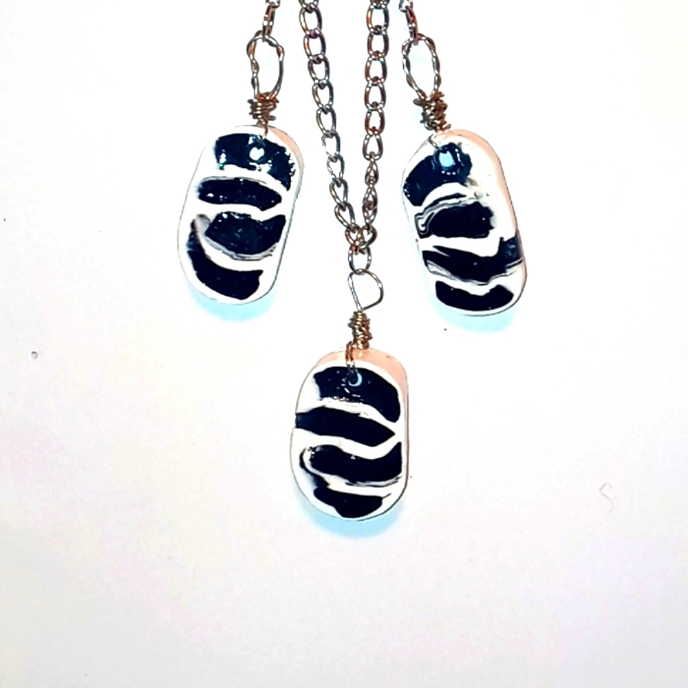 Clay Statement Set-Black and White Mosaic